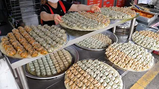 The amazing skill of the dumpling master! who makes 6,000 pieces a day. / Korean street food