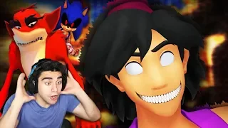 CRASH BANDICOOT, ALADDIN AND SONIC HAVE GONE INSANE! - .EXE Horror Games #1