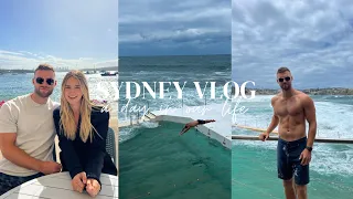 Getting washed up in big waves at Bondi Icebergs