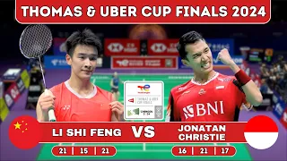 Jonatan Christie  (INA) vs Li Shi Feng (CHN) | Thomas & Uber Cup Finals 2024 | MS - F