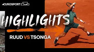 Tsonga's last ever game ends in defeat to Casper Ruud | 2022 Roland Garros | Eurosport Tennis