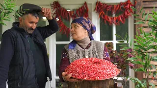 Making Pomegranate Bracelet Salad