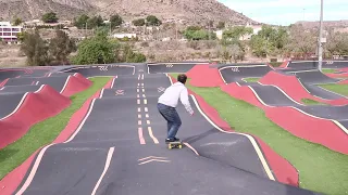 INCREIBLE VELOCIDAD CON EL SKATE  EN UNO DE LOS PUMP TRACK MÁS GRANDE DE ESPAÑA