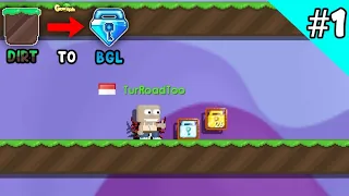 [ NEW SERIES! ] DIRT TO BGL #1 | GETTING FIRST DIAMOND LOCK! | Growtopia