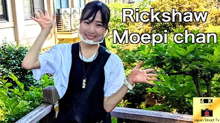 【 language subtitling】Super Cute Girl Moepi Chan!  Japan Tokyo Rickshaw