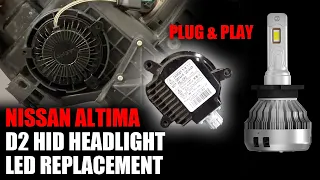 Nissan Altima D2 HID to LED Headlight kits - How to install bulb and ballast