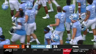 Syracuse vs. North Carolina Full Game Replay | 2020 ACC Football