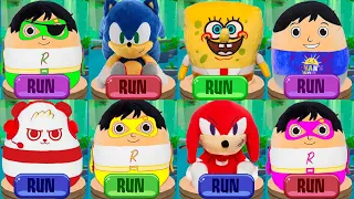 Sonic Dash vs Tag with Ryan  vs SongeBob Run Gameplay