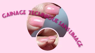 Gainage avec la technique sans limage #nails #tutorial #lbeautynails #Velvetnails #Gelliquid