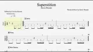 Superstition - Stevie Wonder (Acoustic Arrangement) - Guitar Tab - Playthrough & Backing Track
