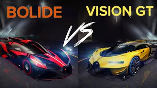 BUGATTI BOLIDE VS BUGATTI VISION GT / Comparison in Alps / Sector 8 and Tokyo / Asphalt 8