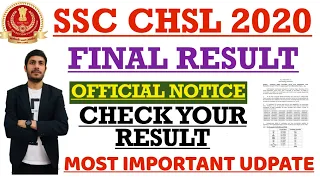 SSC CHSL RESULT 2020 // SSC CHSL TIER -1 // Official Result Out #study_for_dreams #ssc_chsl_2020