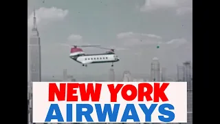 1962 NEW YORK AIRWAYS HELICOPTER SERVICE TO MANHATTAN  PROMOTIONAL FILM 34204