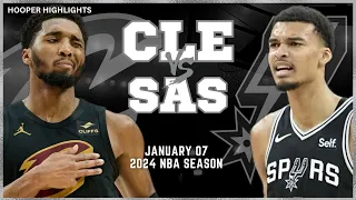 Cleveland Cavaliers vs San Antonio Spurs Full Game Highlights | Jan 7 | 2024 NBA Season