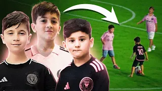 ¡LOS HIJOS DE MESSI SORPRENDE INTER MIAMI!😱 NUEVAS CRACKS DEL FÚTBOL EN MIAMI - Thiago Mateo y Ciro