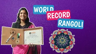 World record breaking Rangoli #shorts