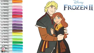 Disney Princess Coloring Book Pages Frozen 2 Anna and Kristoff