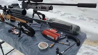 Hatsun Hydra & Umarex Gauntlet .25 cal celebrating St. Patrick's Day in the... Snow ❄️ Episode # 27