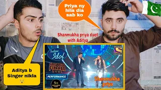 Shanmukha Priya performance (shanmukha Priya with Aditya ) Indian idol 12 " Pakistani Reaction"