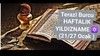 TERAZİ ♎ HAFTALIK YILDIZNAME YORUMU ✡️ CUMA : VENÜS (ZÖHRE) günü(21/27 Ocak ) GÜNÜ#yıldızname #