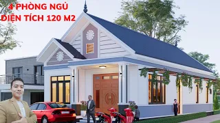 Nhà Cấp 4 Mái Thái 4 Phòng Ngủ Diện Tích 120m2 Rẻ Đẹp Hiện Đại Tại Lào Cai 2022 | Nhà đẹp Bách Hợp