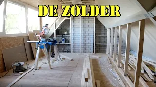 We zijn begonnen aan de zolder! de laatste kamer die we verbouwen.