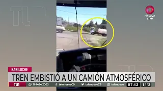 Bariloche: Tren embistió a un camión atmosférico