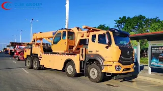 HOWO HOHAN 8x4 12 Wheeler 50Tons Rotator Road Recovery Wrecker Tow Truck with Operation Room