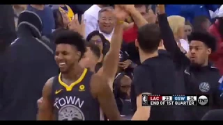 Steph Curry AMAZING BUZZER  vs LA Clippers Feb  22, 2018