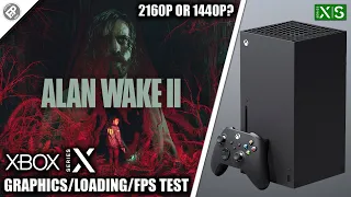 Alan Wake 2 - Xbox Series X Gameplay + FPS Test