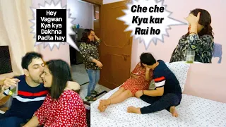 KISSING Prank On WIFE In Front of MOM 😱 | खतरनाक रिएक्शन आया माँ और पत्नी का😄 | Prank on Wife India