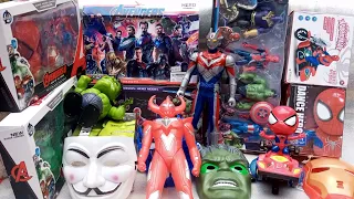 Unboxing 28 Spider-Man, Hulk smash, Captain Amerika, Automan Robot, Thanos, Batman dan Ironman