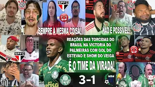 TORCIDAS DO BRASIL AO PALMEIRAS 3X1 LIVERPOOL DE VIRADA E COM SHOW DO VEIGA E GOL DO ESTEVÃO