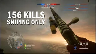 156 KILLS SNIPING ONLY! 7KD | BATTLEFIELD 1 SCOUT GAMEPLAY