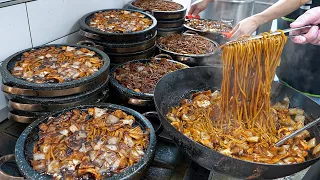 Ultimate wok skill ! BEST 4 amazing Chinese noodle & dish masters in Korea - Korean street food