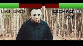 Leatherface vs Michael Myers with Healthbars: Myers vs Leatherface