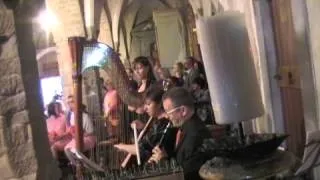Pachelbel Canon in  D Mayor harp and clarinet, Florence, Italy