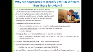 Identifying Children and Youth with Special Health Care Needs CYSHCN