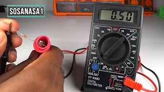 Como medir Resistencia Electrica con Multimetro Digital (modelo 830D)