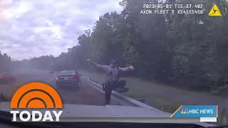 Speeding driver clips officer during traffic stop in terrifying video