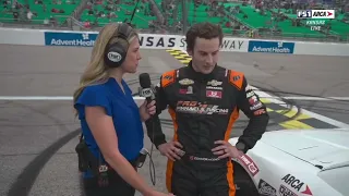 CONNOR MOSACK TANNER GRAY POST RACE INTERVIEW - 2024 TIDE 150 ARCA MENARDS SERIES AT KANSAS