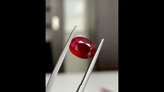 Natural Burmese Ruby GRS Certified 4.06 cts  Pigeon's blood red