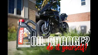 Do your own OIL CHANGE on a motorcycle | YAMAHA R1