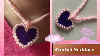 Crochet Heart Necklace