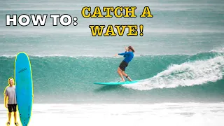 TIPS To Catch Your FIRST WAVES SURFING GUARANTEED!