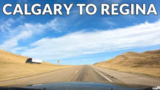 Calgary to Regina Drive - Complete Road Trip Timelapse 4K