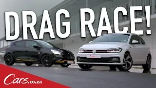 Drag Race - New Polo GTI vs Renault Clio RS 18 F1