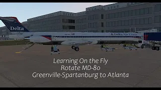 Tussling with the Autopilot on the way to Atlanta: X-plane 11 Rotate MD-80 KGSP to KATL