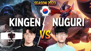 DK Kingen vs Nuguri - Kingen UDYR vs Nuguri RUMBLE Top - Patch 13.24 KR Ranked