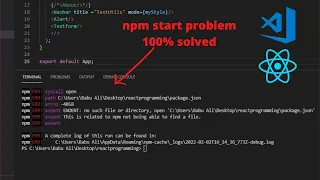 how to fix npm start problem in React.js || how to fix npm error in React.js Education Analysist